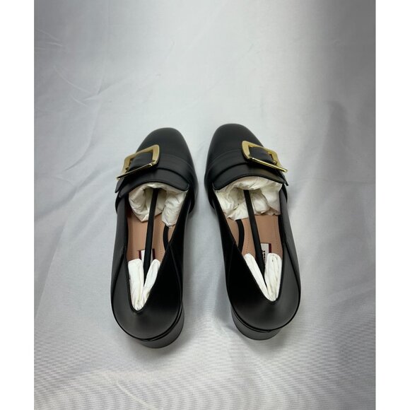 BALLY Women's Black Leather Janelle Buckle Pump Shoes - Picture 4 of 7